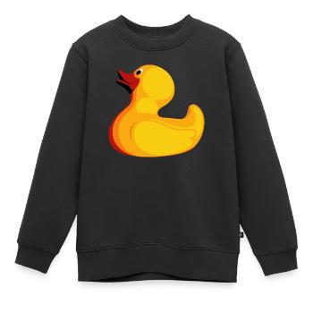 Quietscheente - Kinder Premium Organic Sweatshirt - Schwarz - Vorne - AI Model Kid Female (0cm)