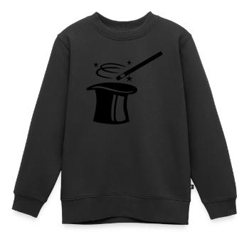 Zauberer - Kinder Premium Organic Sweatshirt - Schwarz - Vorne - AI Model Kid Female (0cm)
