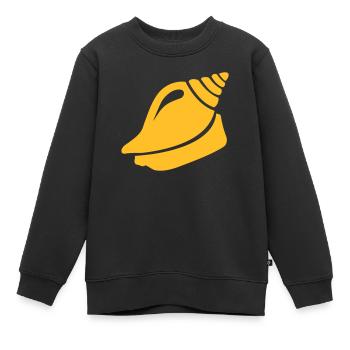 Muschel - Kinder Premium Organic Sweatshirt - Schwarz - Vorne - AI Model Kid Female (0cm)