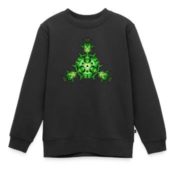 Force Shield, Power, Superhero, Fractal, Energy - Sweat Premium enfant bio - noir - Devant - AI Model Kid Female (0cm)