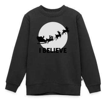 I Believe In Santa Claus - Sweat Premium enfant bio - noir - Devant - AI Model Kid Female (0cm)