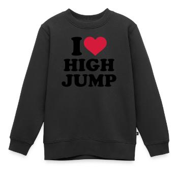 Hochsprung - Kinder Premium Organic Sweatshirt - Schwarz - Vorne - AI Model Kid Female (0cm)