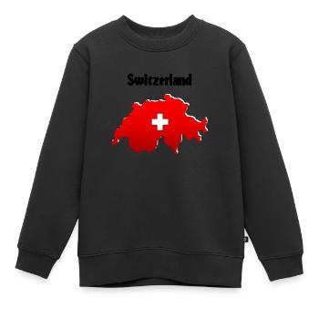 T-shirt Switzerland - Kinder Premium Organic Sweatshirt - Schwarz - Vorne - AI Model Kid Female (0cm)