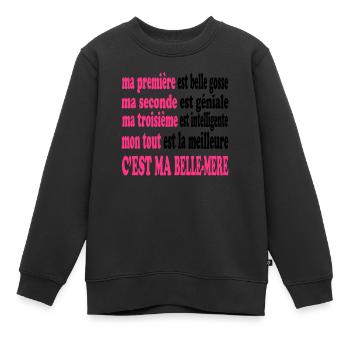 Ma belle-mère est belle - Kinder Premium Organic Sweatshirt - Schwarz - Vorne - AI Model Kid Female (0cm)