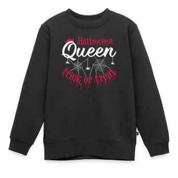 Halloween Queen - trick or treat - Kinder Premium Organic Sweatshirt - Schwarz - Vorne - AI Model Kid Female (0cm)