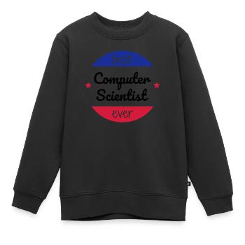 Computer / Informatiker / Aussenseiter / Ingenieur - Kinder Premium Organic Sweatshirt - Schwarz - Vorne - AI Model Kid Female (0cm)