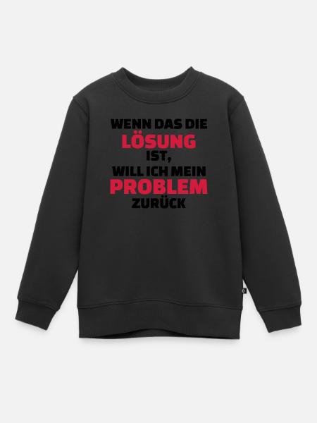 Lösung - Kinder Premium Organic Sweatshirt - Schwarz