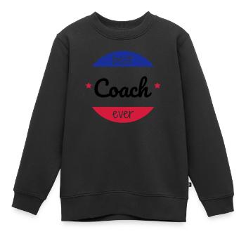 Coach / Coaching / Entraineur / Sport - Sweat Premium enfant bio - noir - Devant - AI Model Kid Female (0cm)