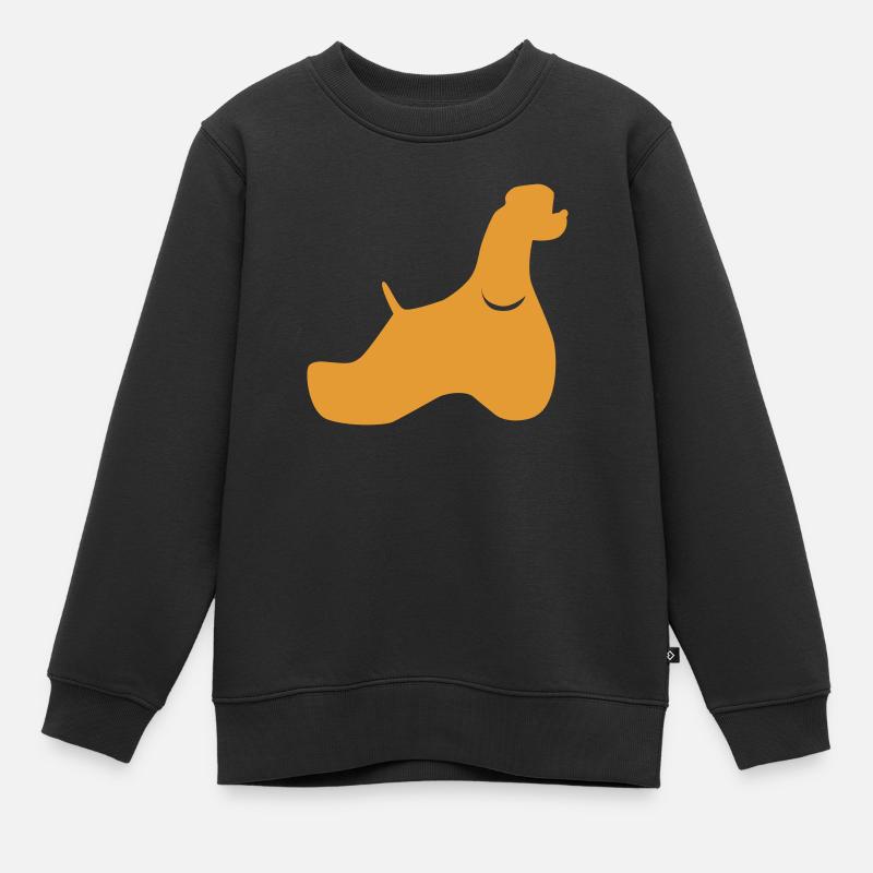 Cocker Silhouette - Sweat Premium enfant bio - noir