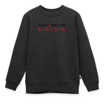 Krankenschwester kranke Schwester - Kinder Premium Organic Sweatshirt - Schwarz - Vorne - AI Model Kid Female (0cm)
