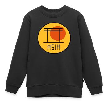ASIE - Sweat Premium enfant bio - noir - Devant - AI Model Kid Female (0cm)