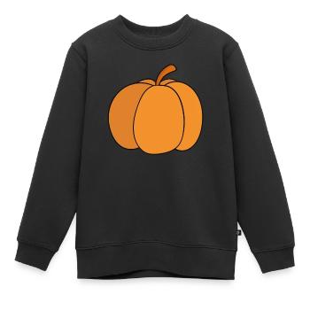 pumpkin - Kids Premium Organic Sweatshirt - black - Front - AI Model Kid Female (0cm)