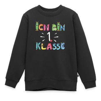 Monster Kids Ich bin 1. Klasse - Kinder Premium Organic Sweatshirt - Schwarz - Vorne - AI Model Kid Female (0cm)