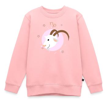 Capricorne - Sweat Premium enfant bio - rose - Devant - AI Model Kid Female (0cm)