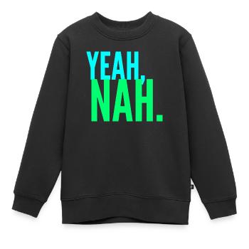 ja nein, Teenager Meme, sarkastisches Zitat - Kinder Premium Organic Sweatshirt - Schwarz - Vorne - AI Model Kid Female (0cm)