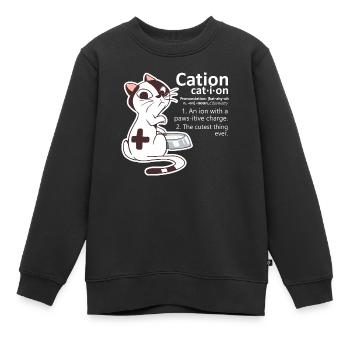 Science Pun Humor Gift for a - Kids Premium Organic Sweatshirt - black - Front - AI Model Kid Female (0cm)