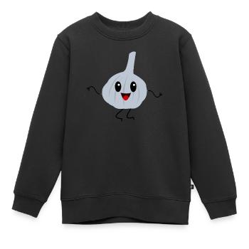 Journée nationale de l'ail - Sweat Premium enfant bio - noir - Devant - AI Model Kid Female (0cm)