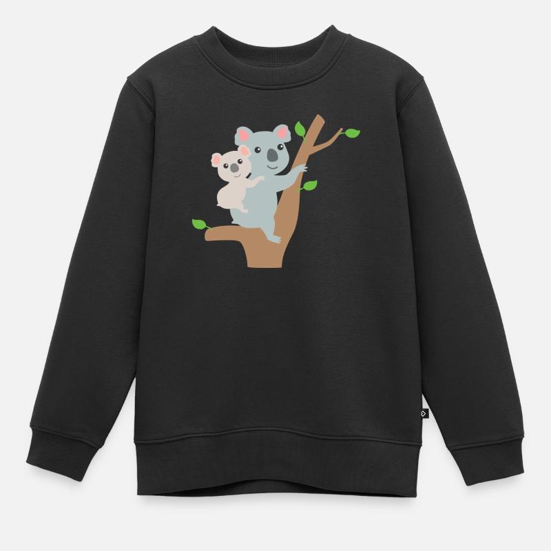 Koala Bären - Kinder Premium Organic Sweatshirt - Schwarz