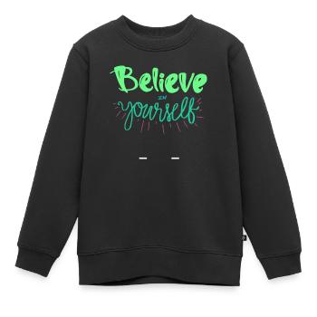 Motivation - Kinder Premium Organic Sweatshirt - Schwarz - Vorne - AI Model Kid Female (0cm)