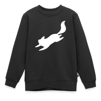 fuchs - Kinder Premium Organic Sweatshirt - Schwarz - Vorne - AI Model Kid Female (0cm)