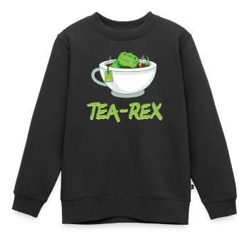 Tea-Rex (T-Rex) Tyrannosaurus Rex - Sweat Premium enfant bio - noir - Devant - AI Model Kid Female (0cm)