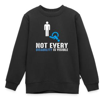 nicht jede Behinderung ist sichtbar - Kinder Premium Organic Sweatshirt - Schwarz - Vorne - AI Model Kid Female (0cm)
