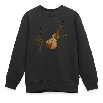 Musikinstrument - Kinder Premium Organic Sweatshirt - Schwarz - Vorne - AI Model Kid Female (0cm)