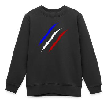 Krallen Frankreich - Kinder Premium Organic Sweatshirt - Schwarz - Vorne - AI Model Kid Female (0cm)