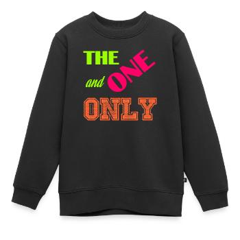 The one and only - Kinder Premium Organic Sweatshirt - Schwarz - Vorne - AI Model Kid Female (0cm)