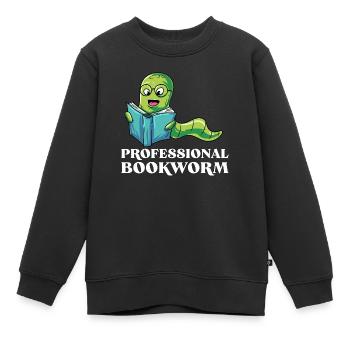 Lesen - Kinder Premium Organic Sweatshirt - Schwarz - Vorne - AI Model Kid Female (0cm)