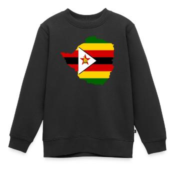 Zimbabwe - Kinder Premium Organic Sweatshirt - Schwarz - Vorne - AI Model Kid Female (0cm)