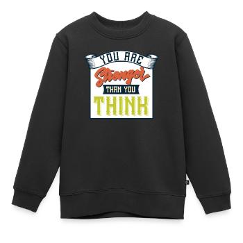 Bodybuilding ist meine Leidenschaft - Kinder Premium Organic Sweatshirt - Schwarz - Vorne - AI Model Kid Female (0cm)