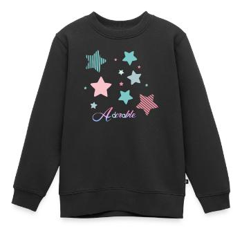 Adorable. - Sweat Premium enfant bio - noir - Devant - AI Model Kid Female (0cm)