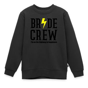 l’équipage de la mariée disant - Sweat Premium enfant bio - noir - Devant - AI Model Kid Female (0cm)