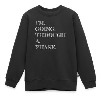 fun astronomy stuff birthday gift spaceship joke - Kinder Premium Organic Sweatshirt - Schwarz - Vorne - AI Model Kid Female (0cm)