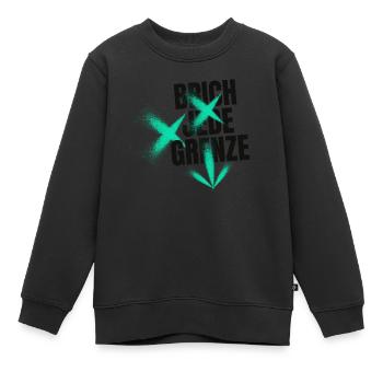 Brich jede Grenze - Kinder Premium Organic Sweatshirt - Schwarz - Vorne - AI Model Kid Female (0cm)