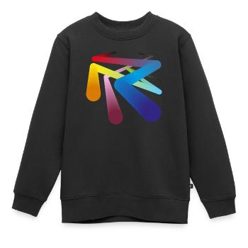 Pipelines de couleurs - Sweat Premium enfant bio - noir - Devant - AI Model Kid Female (0cm)