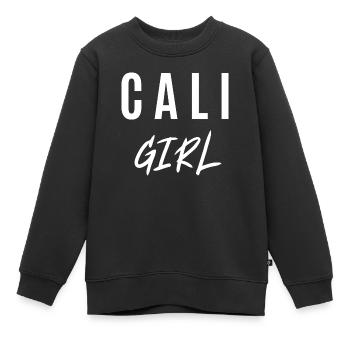 CALI GIRL, CALIFORNIA GIRL, WEST COAST GIRL - Kinder Premium Organic Sweatshirt - Schwarz - Vorne - AI Model Kid Female (0cm)