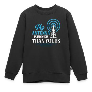 Mon antenne est plus grande que la vôtre Opérateur amateur - Sweat Premium enfant bio - noir - Devant - AI Model Kid Female (0cm)