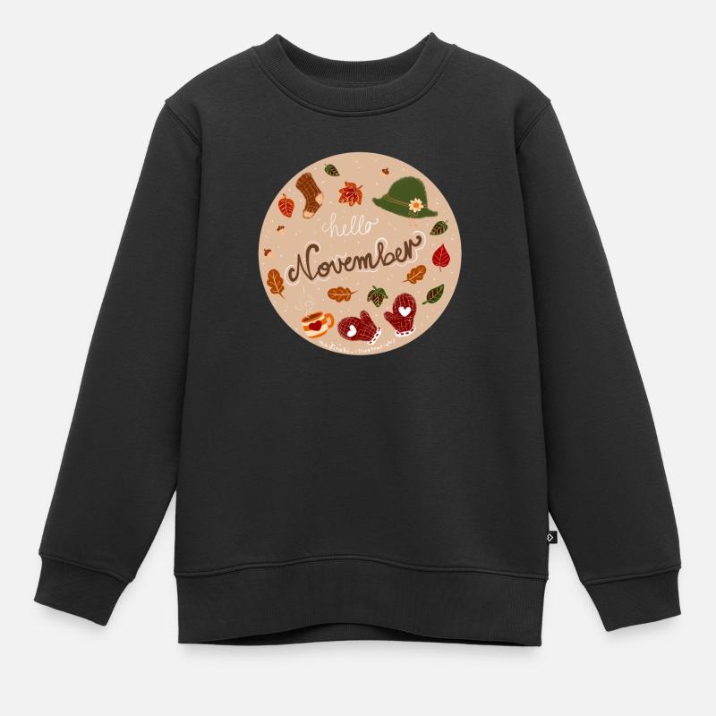 November Love - Kinder Premium Organic Sweatshirt - Schwarz