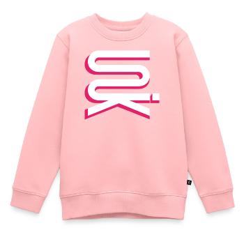 UNIK high vertical whitepink - Sweat Premium enfant bio - rose - Devant - AI Model Kid Female (0cm)
