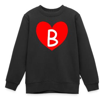I love you very much b - Kids Premium Organic Sweatshirt - black - Front - AI Model Kid Female (0cm)