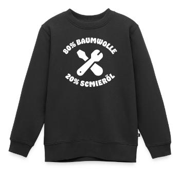 Baumwolle Schmieröl - Spuren Von Öl - Mechaniker - Kinder Premium Organic Sweatshirt - Schwarz - Vorne - AI Model Kid Female (0cm)