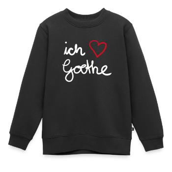 Ich liebe Goethe - Kinder Premium Organic Sweatshirt - Schwarz - Vorne - AI Model Kid Female (0cm)