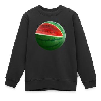Melone Wasserball 1 - Kinder Premium Organic Sweatshirt - Schwarz - Vorne - AI Model Kid Female (0cm)