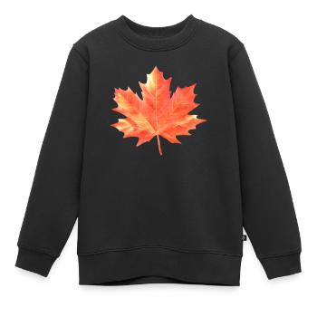 Maple Leaf Couleurs colorées Maple Tree Forest Warm - Sweat Premium enfant bio - noir - Devant - AI Model Kid Female (0cm)