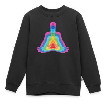 SIEBEN SCHICHTEN - Kinder Premium Organic Sweatshirt - Schwarz - Vorne - AI Model Kid Female (0cm)