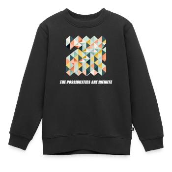 The possibilities are endless - Kids Premium Organic Sweatshirt - black - Front - AI Model Kid Female (0cm)
