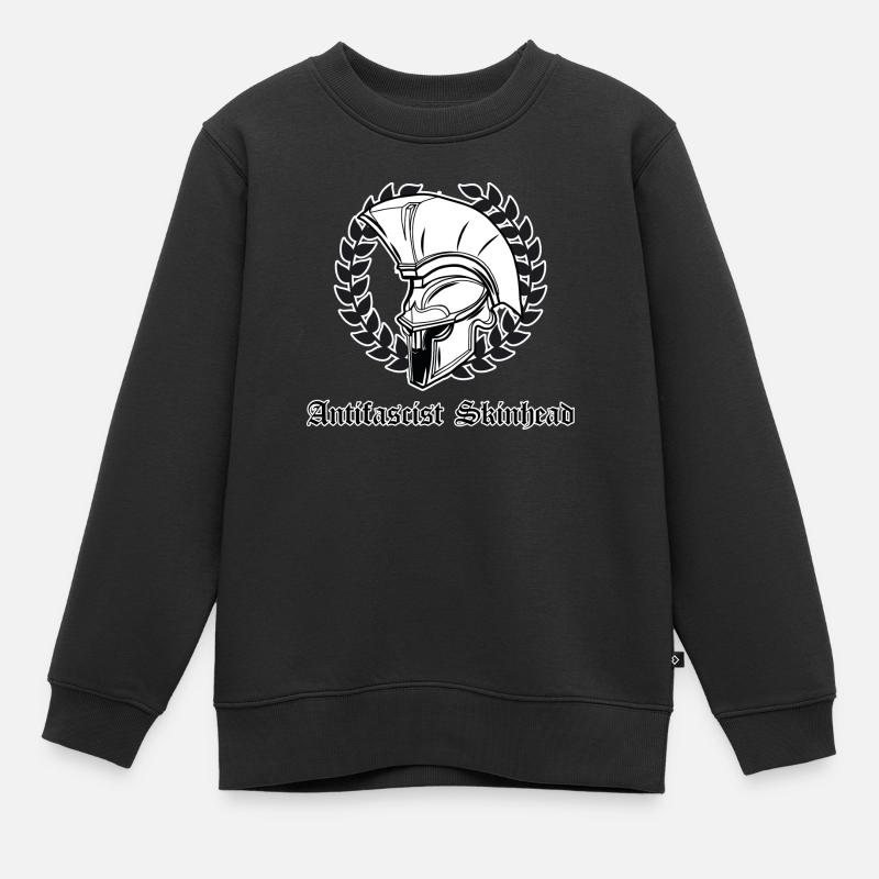 Skinhead antifasciste - Sweat Premium enfant bio - noir