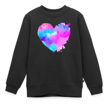 Verlobung Valentinstag Hochzeit Liebe Muttertag - Kinder Premium Organic Sweatshirt - Schwarz - Vorne - AI Model Kid Female (0cm)
